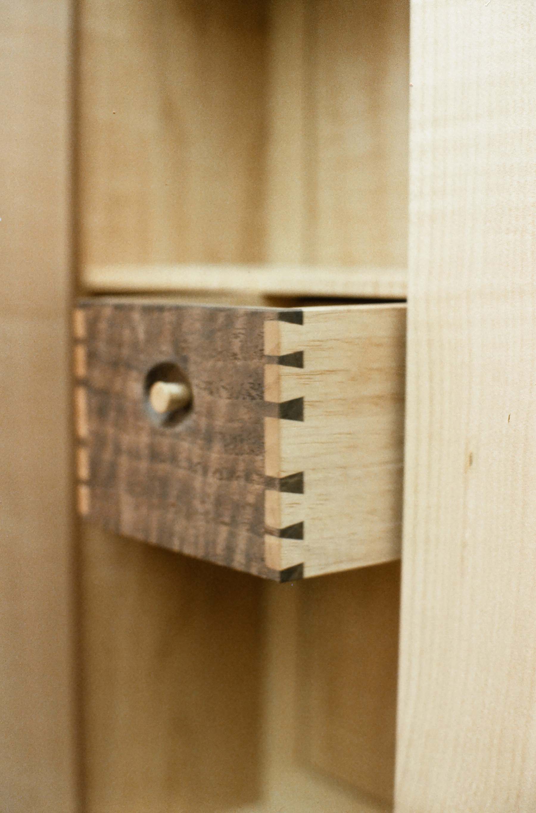 Figured Maple Wall Cabinet